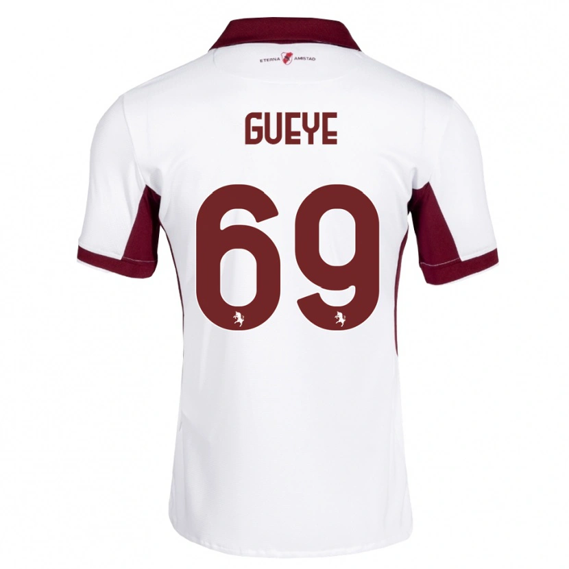 Danxen Homme Maillot Ousmane Gueye #69 Bourgogne Blanc Rouge Tenues Extérieur 2026/27 T-Shirt