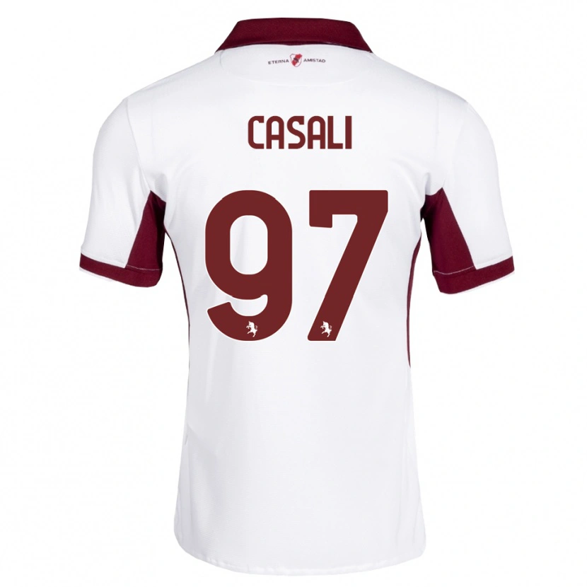 Danxen Homme Maillot Michele Casali #97 Bourgogne Blanc Rouge Tenues Extérieur 2026/27 T-Shirt