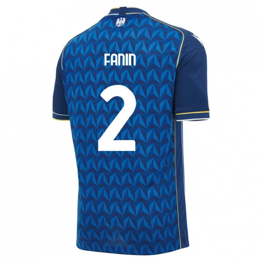 Danxen Homme Maillot Alessandro Fanin #2 Bleu Roi Blanc Bleu Tenues Extérieur 2026/27 T-Shirt