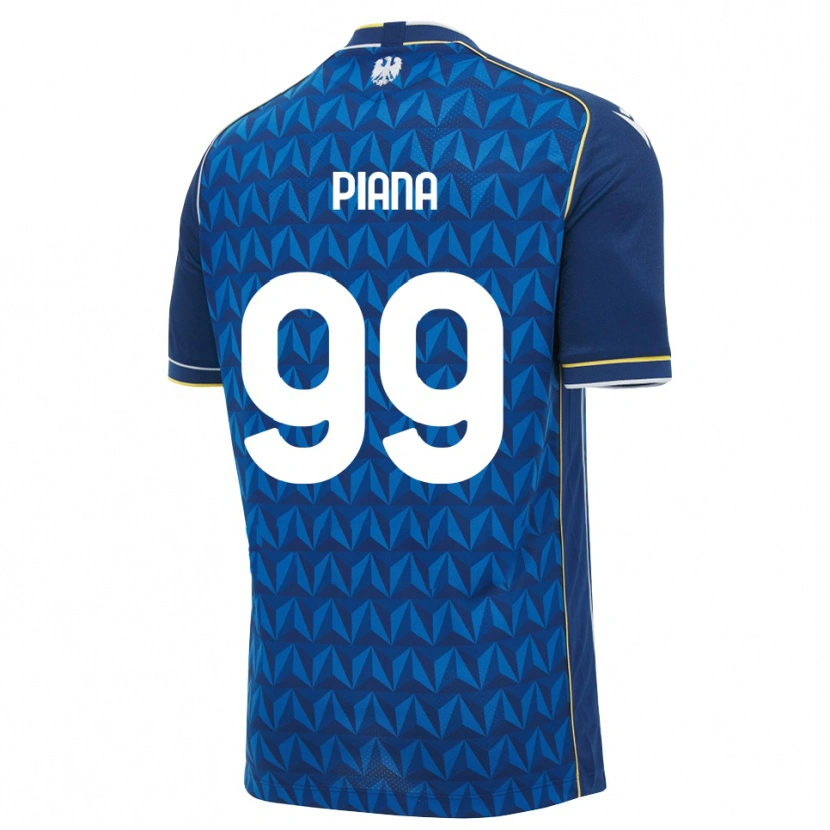 Danxen Homme Maillot Edoardo Piana #99 Bleu Roi Blanc Bleu Tenues Extérieur 2026/27 T-Shirt
