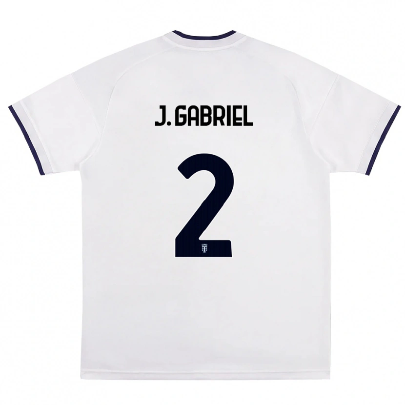 Danxen Homme Maillot João Gabriel #2 Blanc Rouge Bleu Royal Tenues Extérieur 2026/27 T-Shirt
