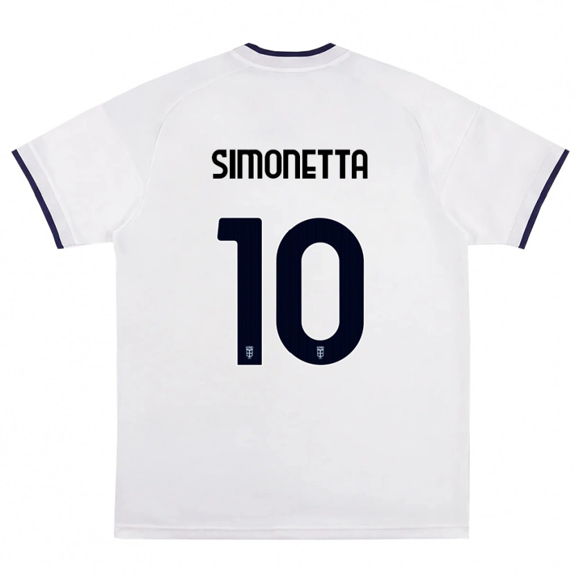 Danxen Homme Maillot Jacopo Simonetta #10 Blanc Rouge Bleu Royal Tenues Extérieur 2026/27 T-Shirt
