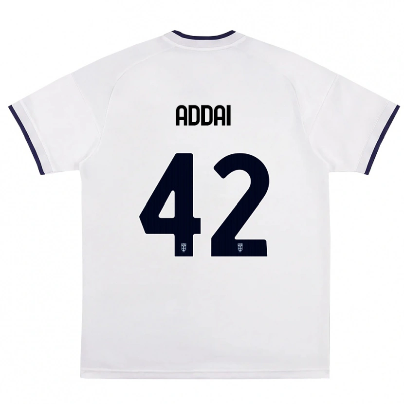 Danxen Homme Maillot Jayden Addai #42 Blanc Rouge Bleu Royal Tenues Extérieur 2026/27 T-Shirt