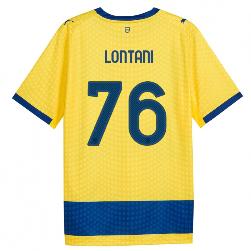 Danxen Homme Maillot Simone Lontani #76 Jaune Bleu Noir Tenues Extérieur 2026/27 T-Shirt