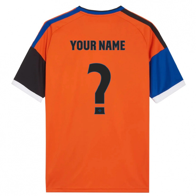 Danxen Homme Maillot Votre Nom #0 Orange Bleu Noir Blanc Tenues Extérieur 2026/27 T-Shirt