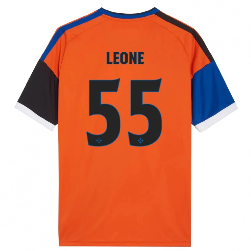 Danxen Homme Maillot Giuseppe Leone #55 Orange Bleu Noir Blanc Tenues Extérieur 2026/27 T-Shirt