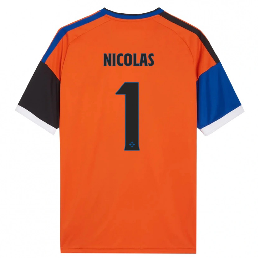 Danxen Homme Maillot Nicolas #1 Orange Bleu Noir Blanc Tenues Extérieur 2026/27 T-Shirt