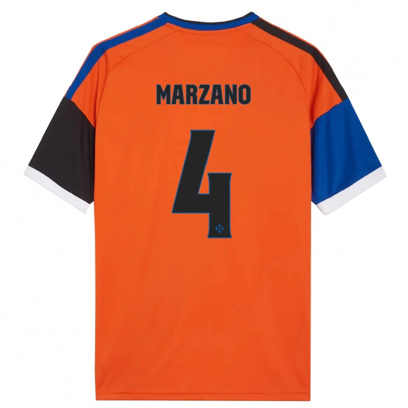 Danxen Homme Maillot Michelangelo Marzano #4 Orange Bleu Noir Blanc Tenues Extérieur 2026/27 T-Shirt