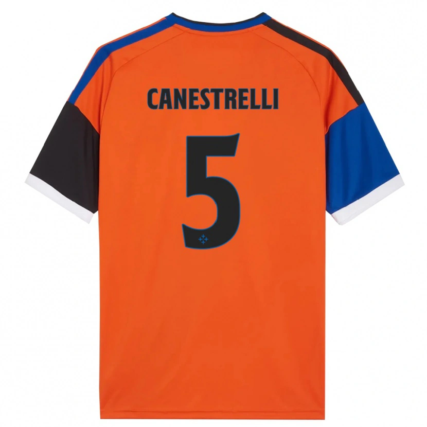 Danxen Homme Maillot Simone Canestrelli #5 Orange Bleu Noir Blanc Tenues Extérieur 2026/27 T-Shirt
