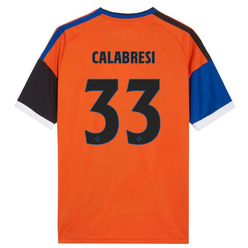 Danxen Homme Maillot Arturo Calabresi #33 Orange Bleu Noir Blanc Tenues Extérieur 2026/27 T-Shirt