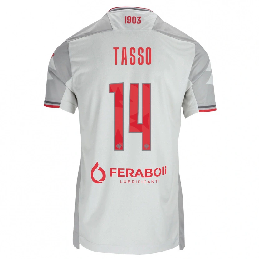 Danxen Homme Maillot Achille Tasso #14 Gris Blanc Rouge Tenues Extérieur 2026/27 T-Shirt