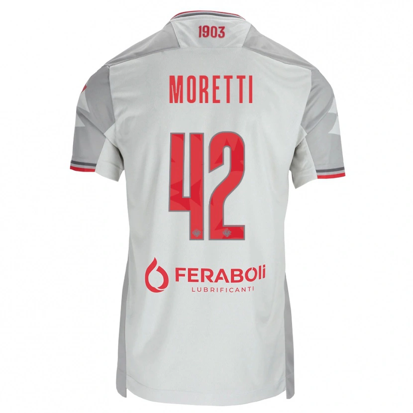 Danxen Homme Maillot Lorenzo Moretti #42 Gris Blanc Rouge Tenues Extérieur 2026/27 T-Shirt