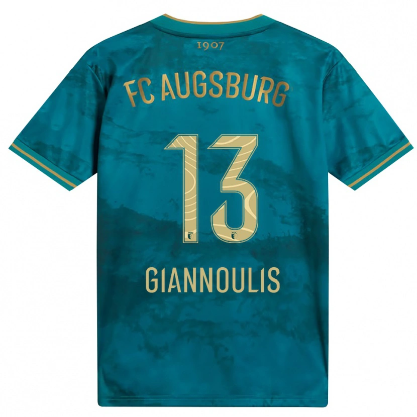Danxen Homme Maillot Dimitrios Giannoulis #13 Vert Marron Tenues Extérieur 2026/27 T-Shirt