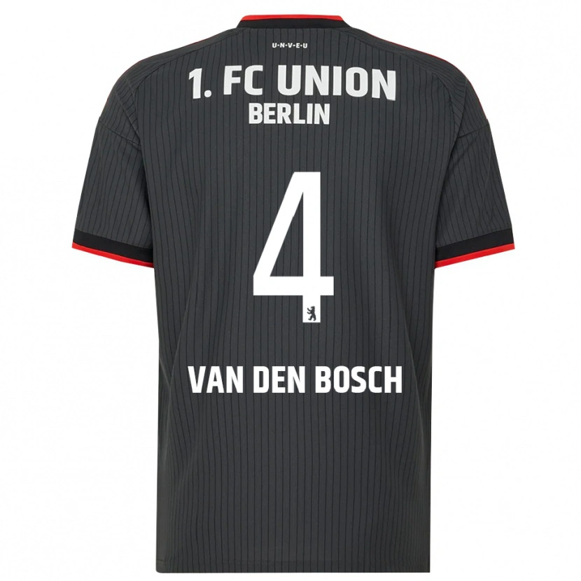 Danxen Homme Maillot Zeno Van Den Bosch #4 Noir Blanc Rouge Tenues Extérieur 2026/27 T-Shirt