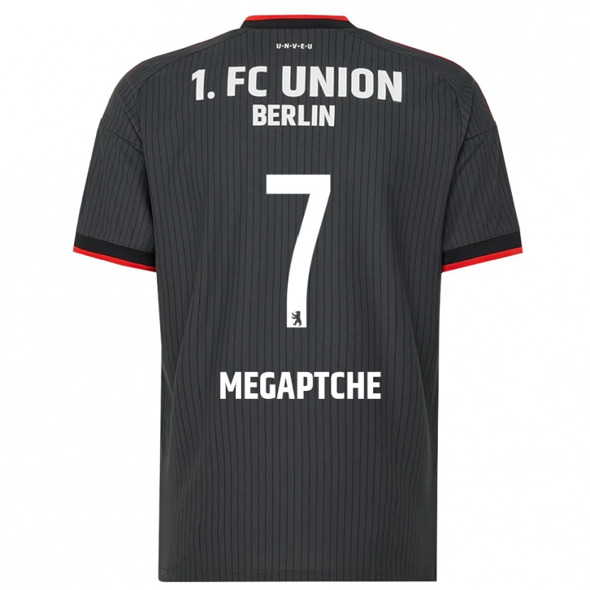 Danxen Homme Maillot Yann Megaptche #7 Noir Blanc Rouge Tenues Extérieur 2026/27 T-Shirt