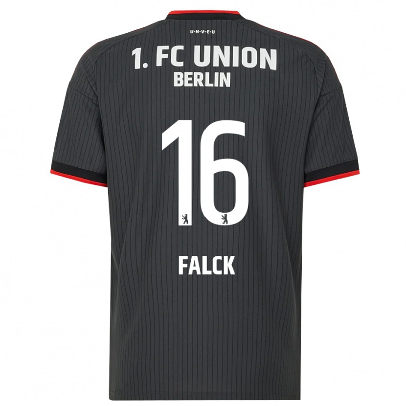 Danxen Homme Maillot Johan Falck #16 Noir Blanc Rouge Tenues Extérieur 2026/27 T-Shirt