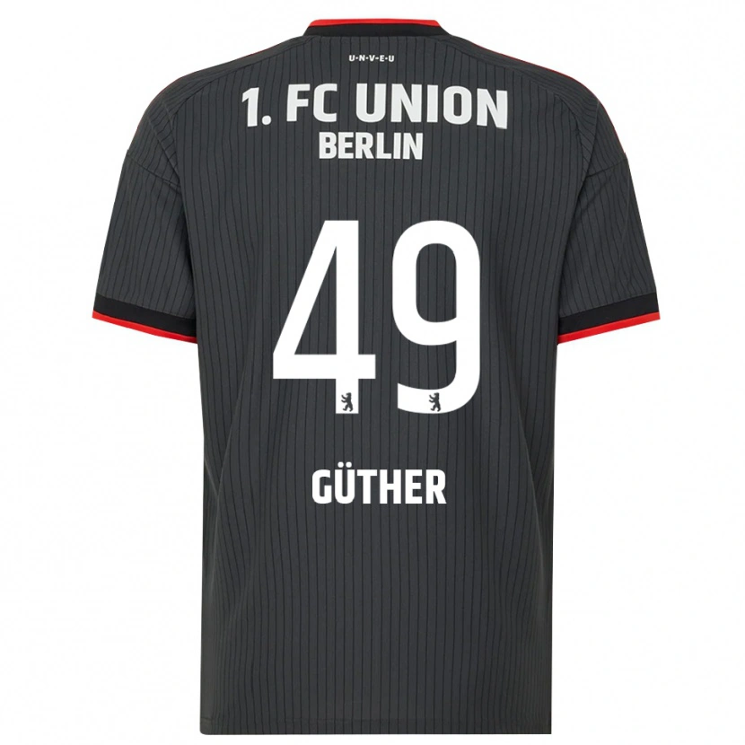 Danxen Homme Maillot Linus Güther #49 Noir Blanc Rouge Tenues Extérieur 2026/27 T-Shirt