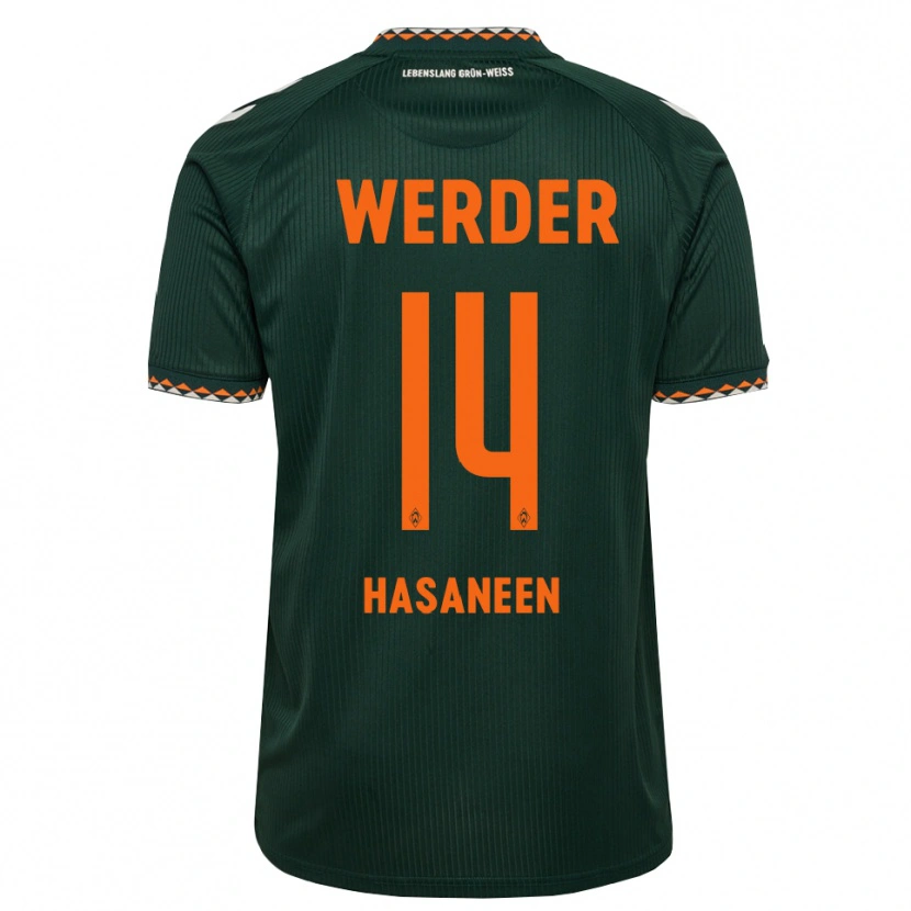Danxen Homme Maillot Zeyad Hasaneen #14 Vert Foncé Orange Blanc Tenues Extérieur 2026/27 T-Shirt