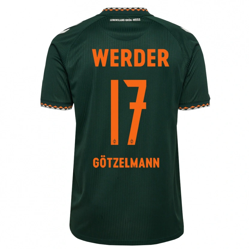 Danxen Homme Maillot Patrick Götzelmann #17 Vert Foncé Orange Blanc Tenues Extérieur 2026/27 T-Shirt