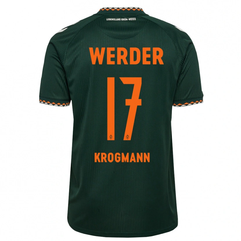 Danxen Homme Maillot Avid Krogmann #17 Vert Foncé Orange Blanc Tenues Extérieur 2026/27 T-Shirt