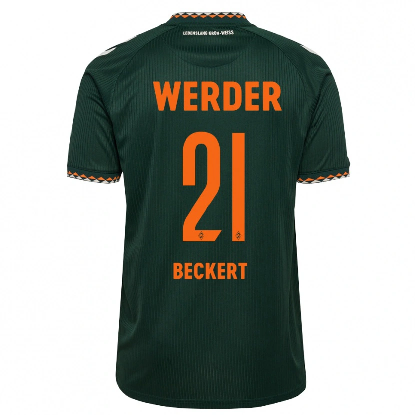 Danxen Homme Maillot Jonathan Beckert #21 Vert Foncé Orange Blanc Tenues Extérieur 2026/27 T-Shirt