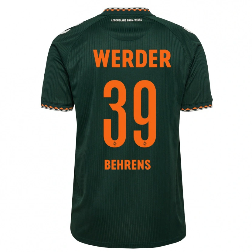 Danxen Homme Maillot Jette Behrens #39 Vert Foncé Orange Blanc Tenues Extérieur 2026/27 T-Shirt