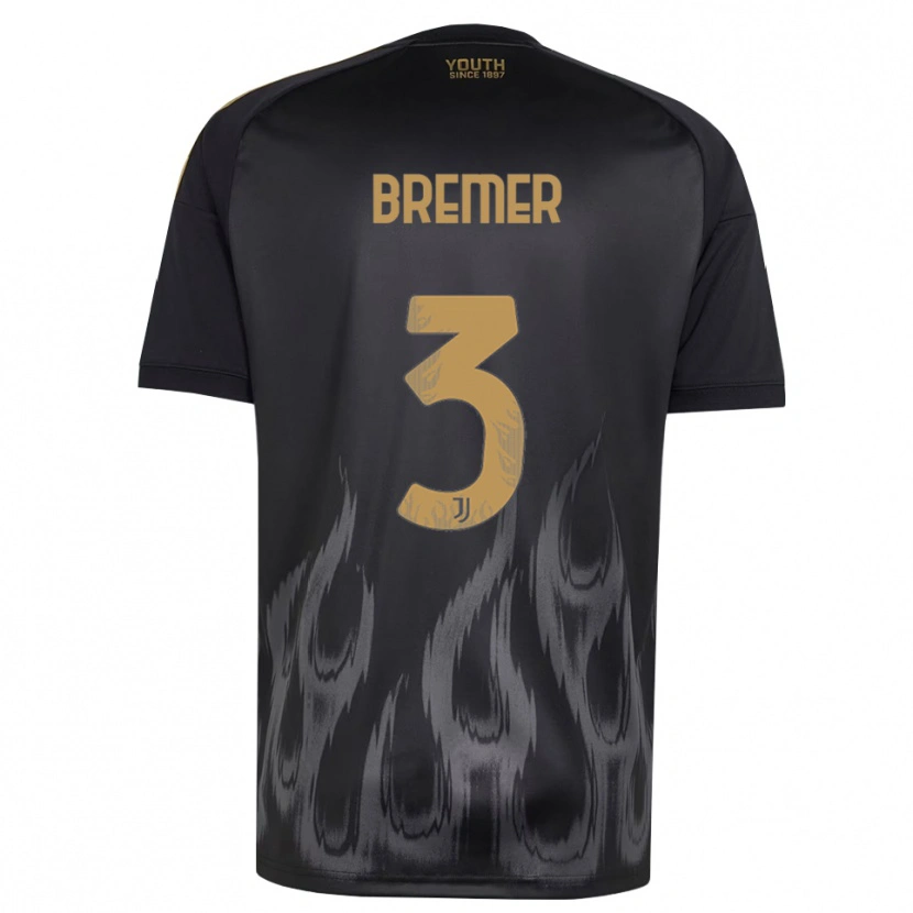 Danxen Homme Maillot Gleison Bremer Silva Nascimento #3 Noir Marron Troisieme 2026/27 T-Shirt