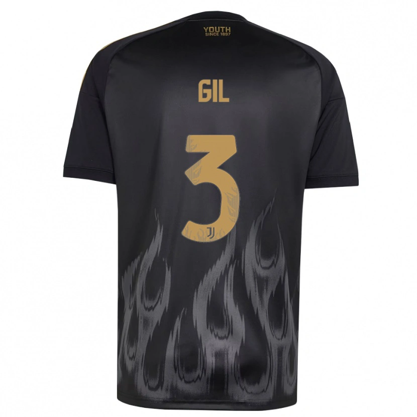 Danxen Homme Maillot Javier Gil #3 Noir Marron Troisieme 2026/27 T-Shirt