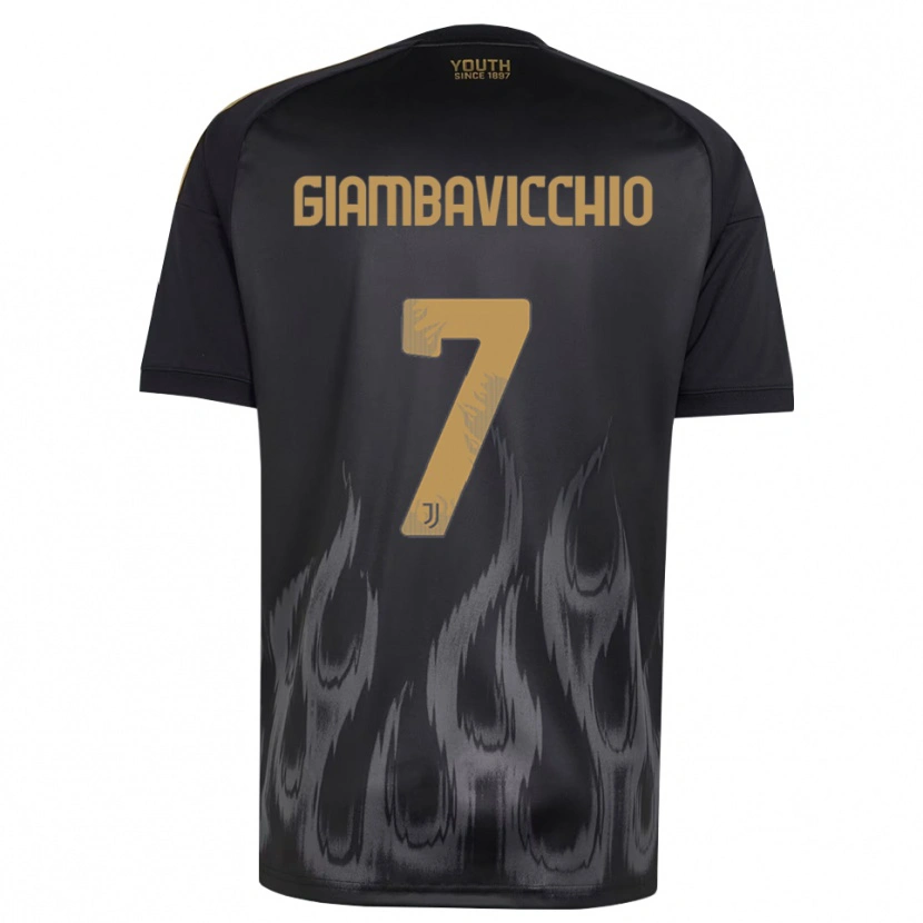 Danxen Homme Maillot Franco Giambavicchio #7 Noir Marron Troisieme 2026/27 T-Shirt