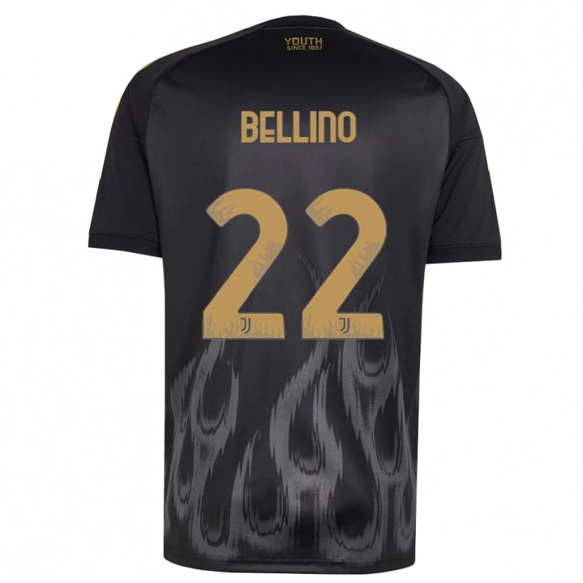 Danxen Homme Maillot Filippo Bellino #22 Noir Marron Troisieme 2026/27 T-Shirt