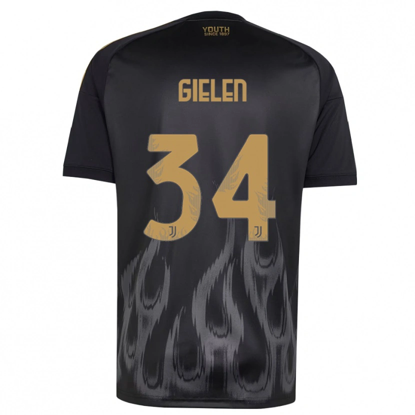 Danxen Homme Maillot Wout Gielen #34 Noir Marron Troisieme 2026/27 T-Shirt