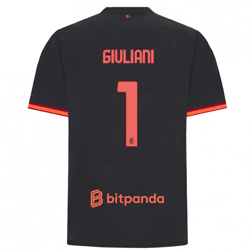 Danxen Homme Maillot Laura Giuliani #1 Rouge Noir Troisieme 2026/27 T-Shirt