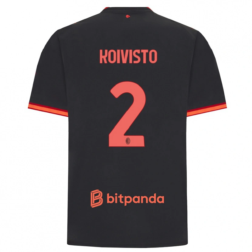 Danxen Homme Maillot Emma Koivisto #2 Rouge Noir Troisieme 2026/27 T-Shirt