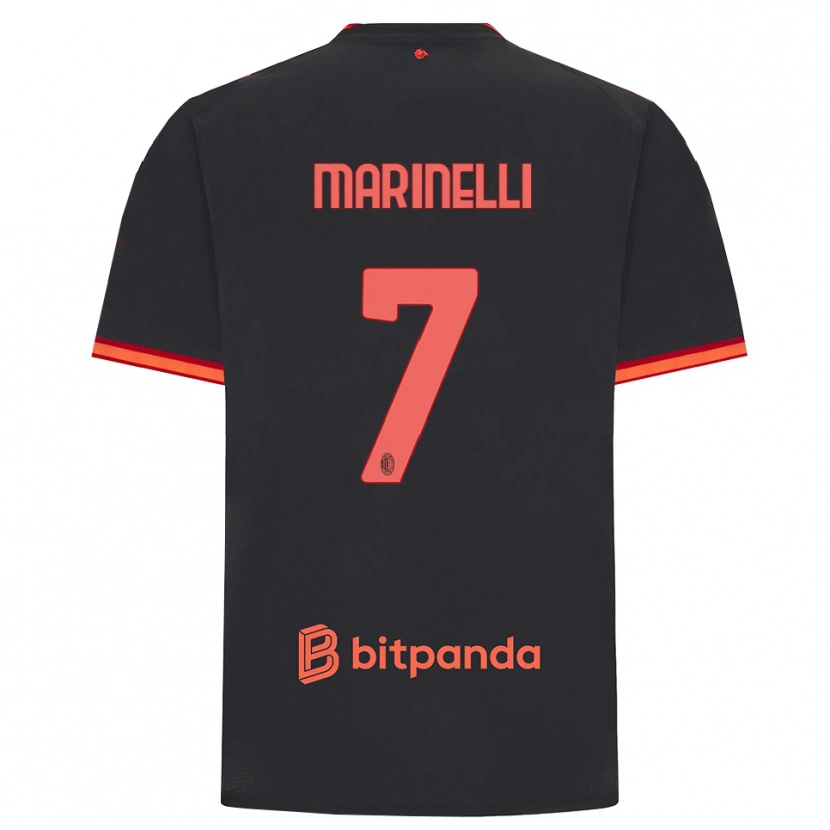 Danxen Homme Maillot Gloria Marinelli #7 Rouge Noir Troisieme 2026/27 T-Shirt
