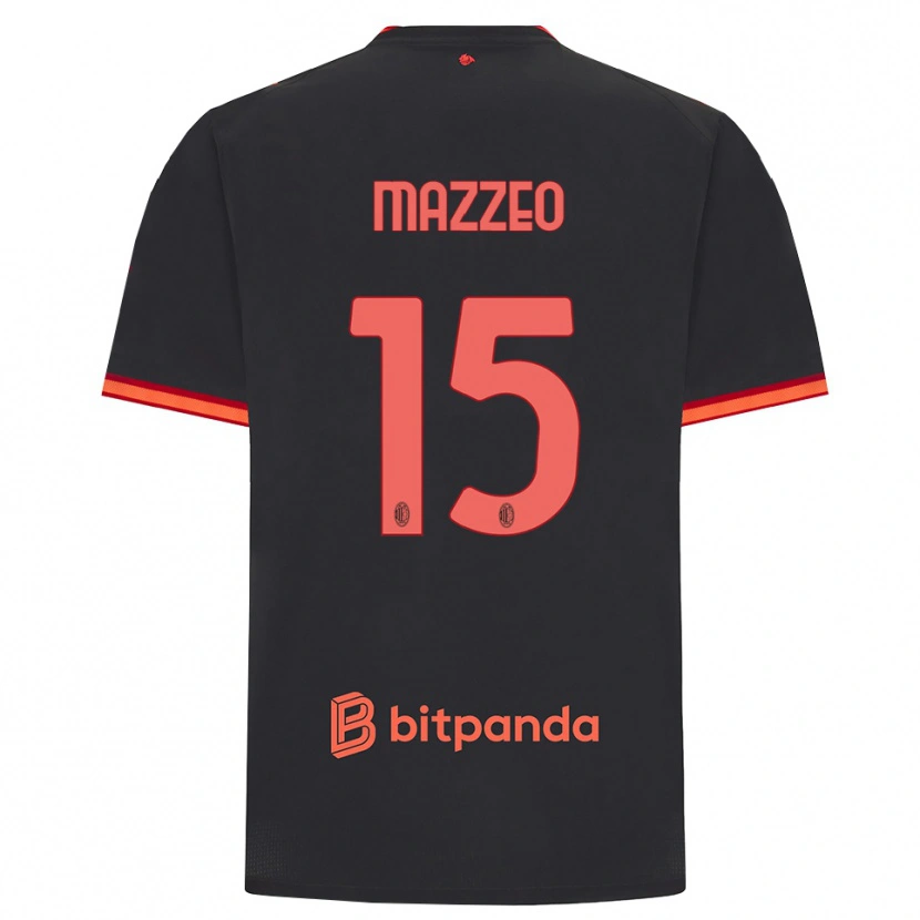 Danxen Homme Maillot Kevin Mazzeo #15 Rouge Noir Troisieme 2026/27 T-Shirt