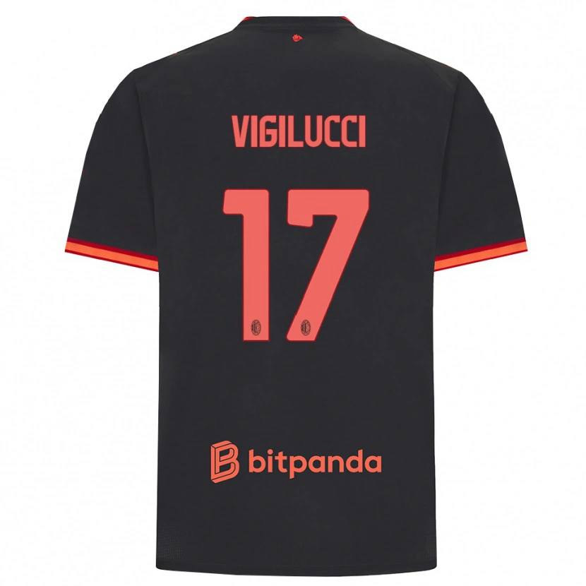 Danxen Homme Maillot Valery Vigilucci #17 Rouge Noir Troisieme 2026/27 T-Shirt