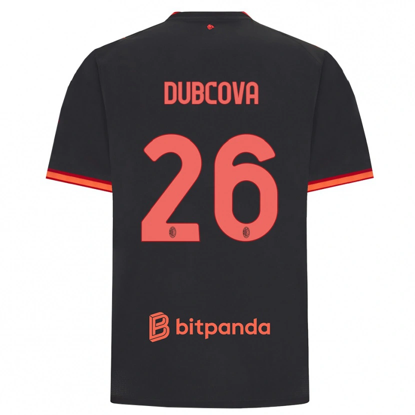 Danxen Homme Maillot Michaela Dubcova #26 Rouge Noir Troisieme 2026/27 T-Shirt