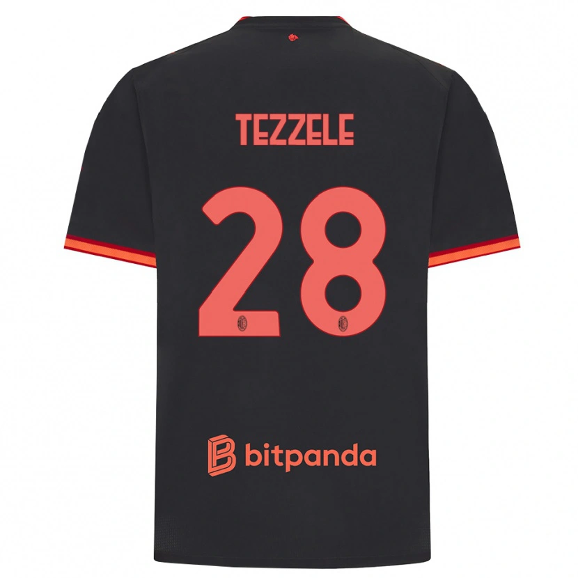 Danxen Homme Maillot Matteo Tezzele #28 Rouge Noir Troisieme 2026/27 T-Shirt