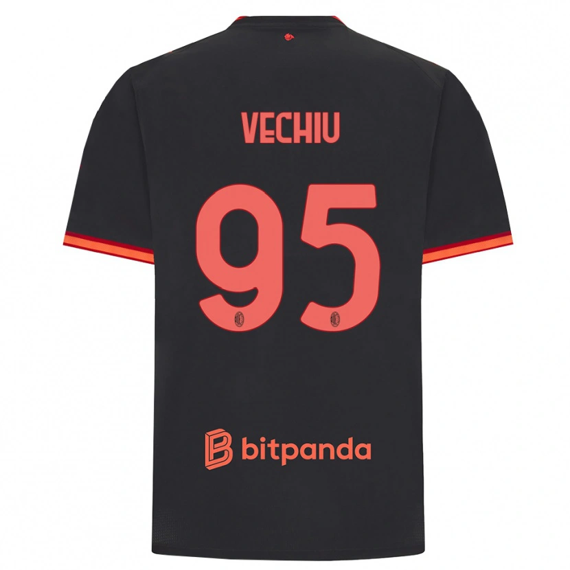 Danxen Homme Maillot Christian Vechiu #95 Rouge Noir Troisieme 2026/27 T-Shirt