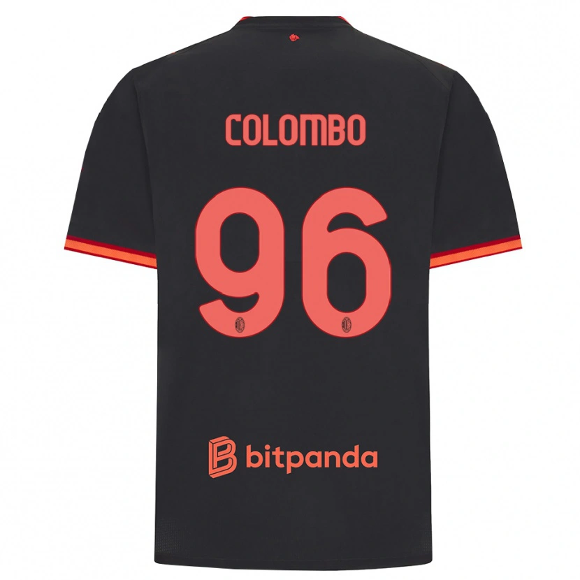 Danxen Homme Maillot Leonardo Colombo #96 Rouge Noir Troisieme 2026/27 T-Shirt
