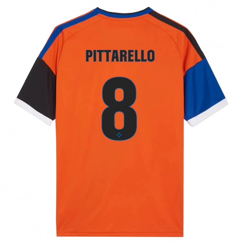 Danxen Homme Maillot Filippo Pittarello #8 Orange Bleu Noir Blanc Tenues Extérieur 2026/27 T-Shirt