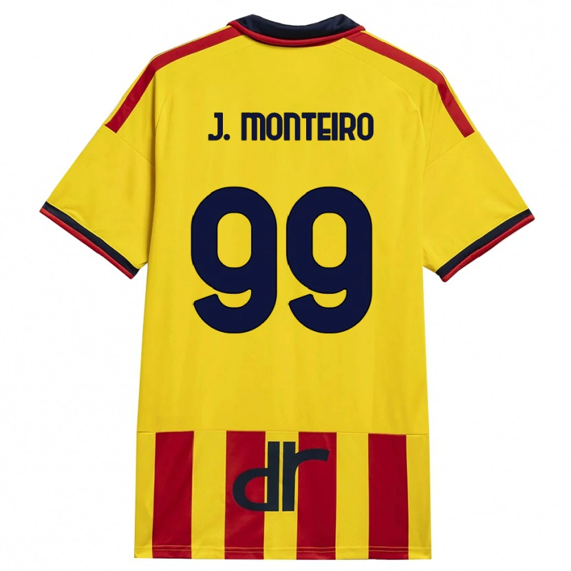 Danxen Homme Maillot Joël Monteiro #99 Jaune Rouge Tenues Domicile 2026/27 T-Shirt