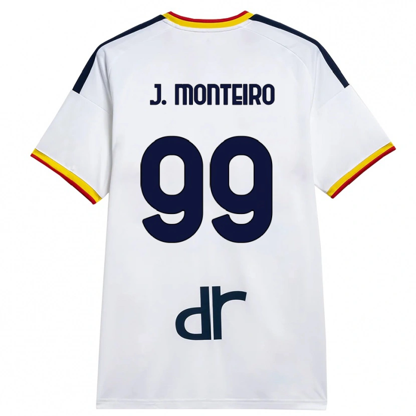 Danxen Homme Maillot Joël Monteiro #99 Blanc Jaune Rouge Tenues Extérieur 2026/27 T-Shirt