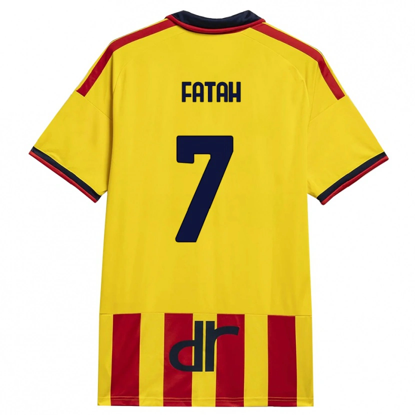 Danxen Femme Maillot Amar Fatah #7 Jaune Rouge Tenues Domicile 2026/27 T-Shirt