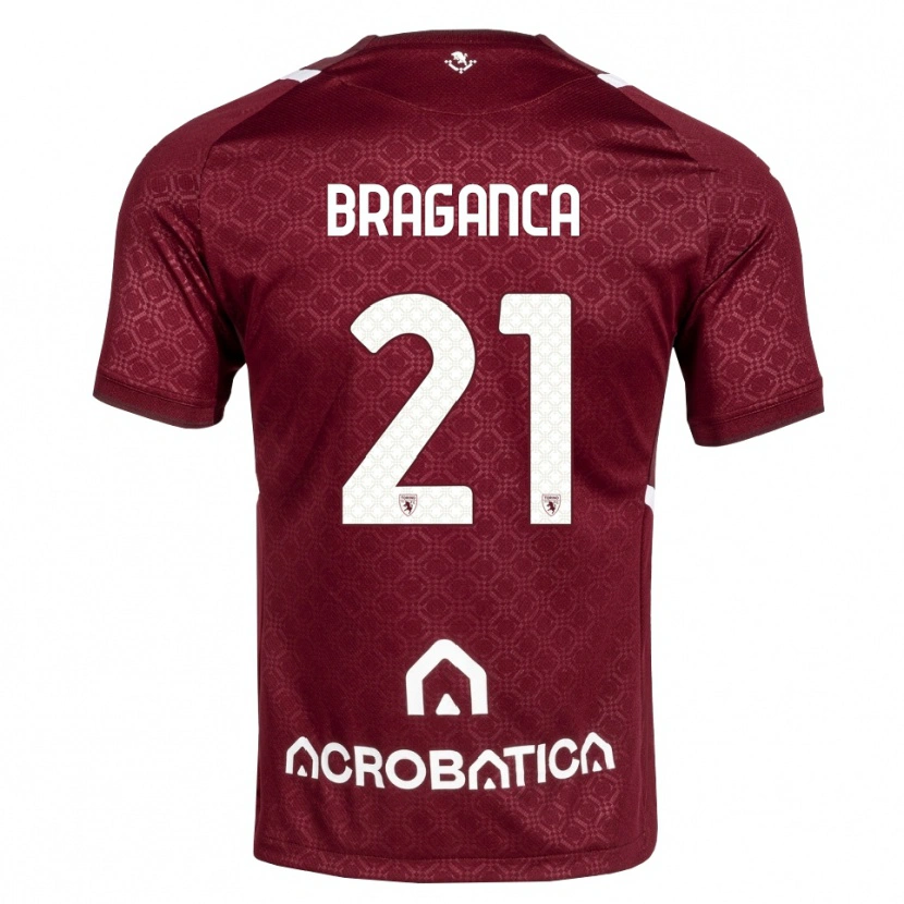 Danxen Femme Maillot Daniel Bragança #21 Bourgogne Blanc Tenues Domicile 2026/27 T-Shirt