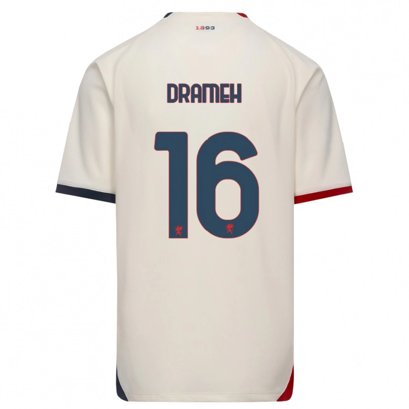 Danxen Femme Maillot Cody Drameh #16 Blanc Cassé Rouge Tenues Extérieur 2026/27 T-Shirt