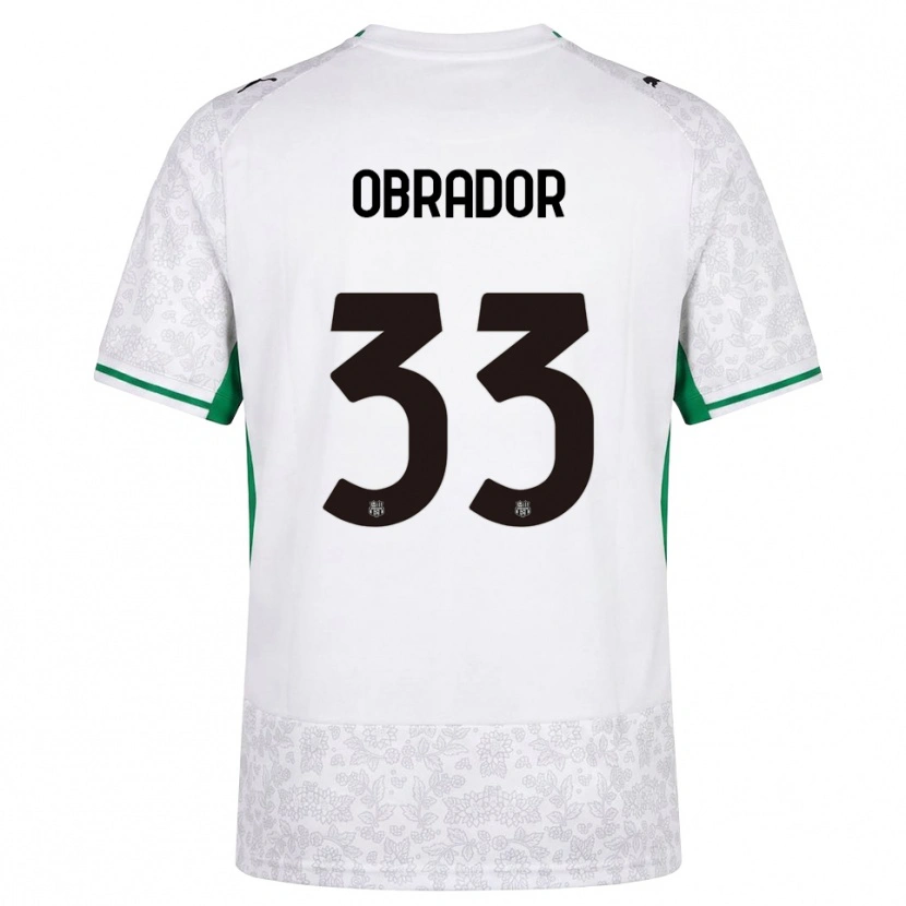 Danxen Femme Maillot Rafa Obrador #33 Blanc Noir Vert Tenues Extérieur 2026/27 T-Shirt