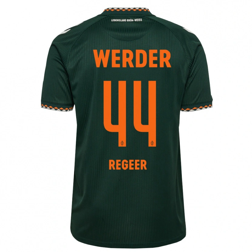 Danxen Femme Maillot Youri Regeer #44 Vert Foncé Orange Blanc Tenues Extérieur 2026/27 T-Shirt