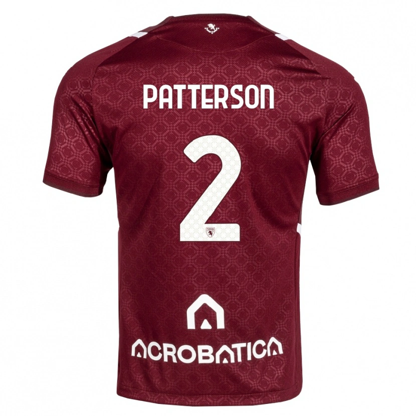 Danxen Femme Maillot Nathan Patterson #2 Bourgogne Blanc Tenues Domicile 2026/27 T-Shirt