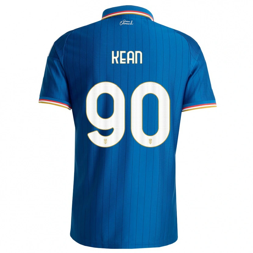 Danxen Femme Maillot Moise Kean #90 Bleu Blanc Rouge Tenues Domicile 2026/27 T-Shirt